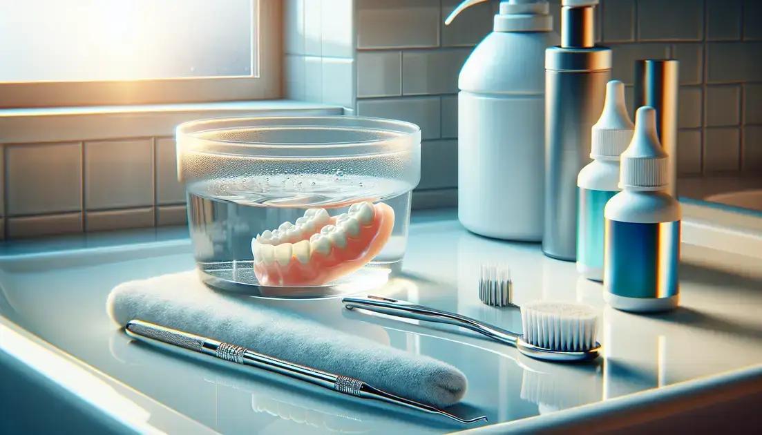 Passo a passo para limpar a prótese dentária
