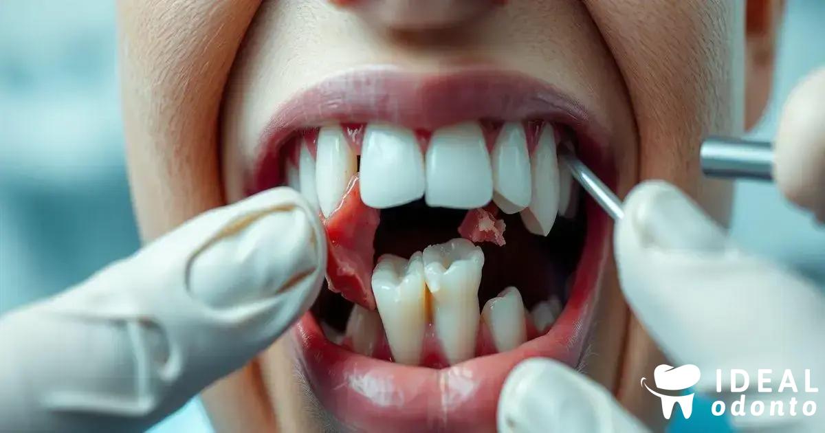 Sinais de dente quebrado