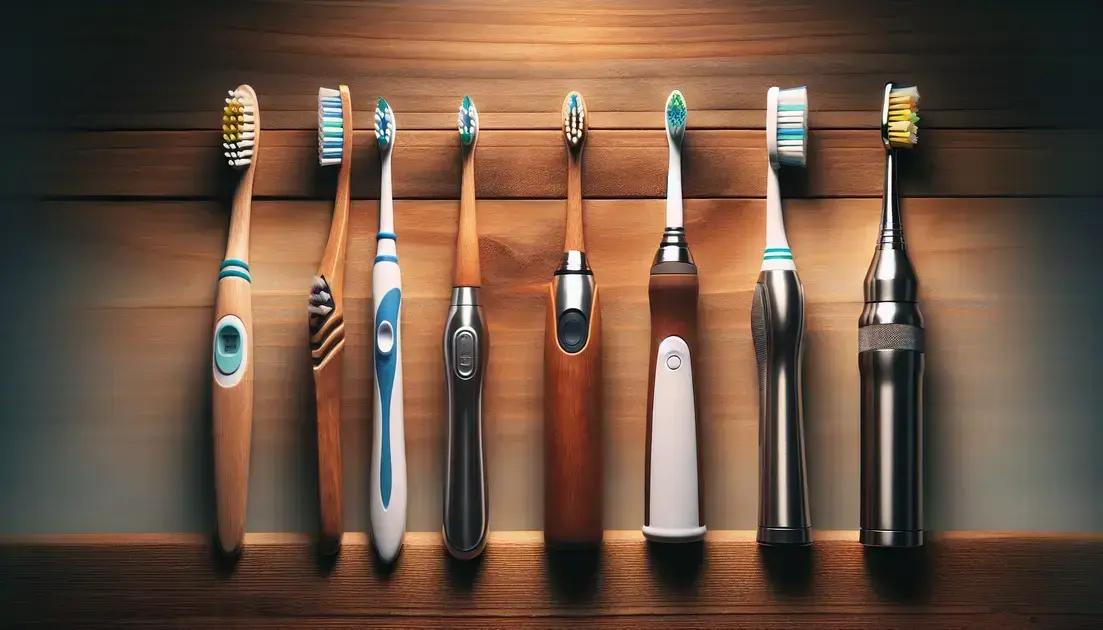 Tipos de escovas de dente disponíveis