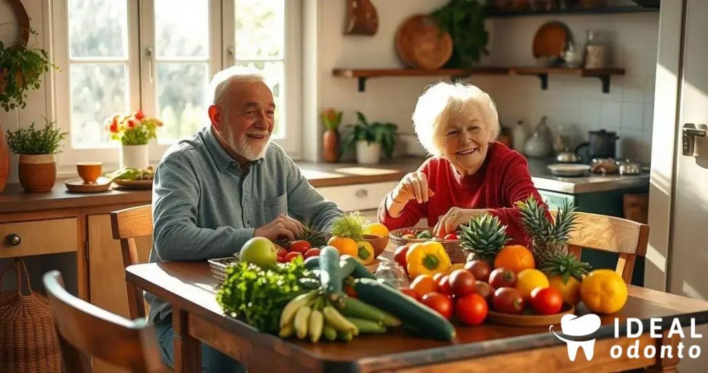 Alimentação saudável para dentes fortes na terceira idade