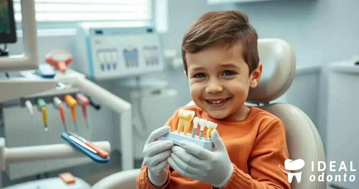 O processo de colocação do implante dentário infantil