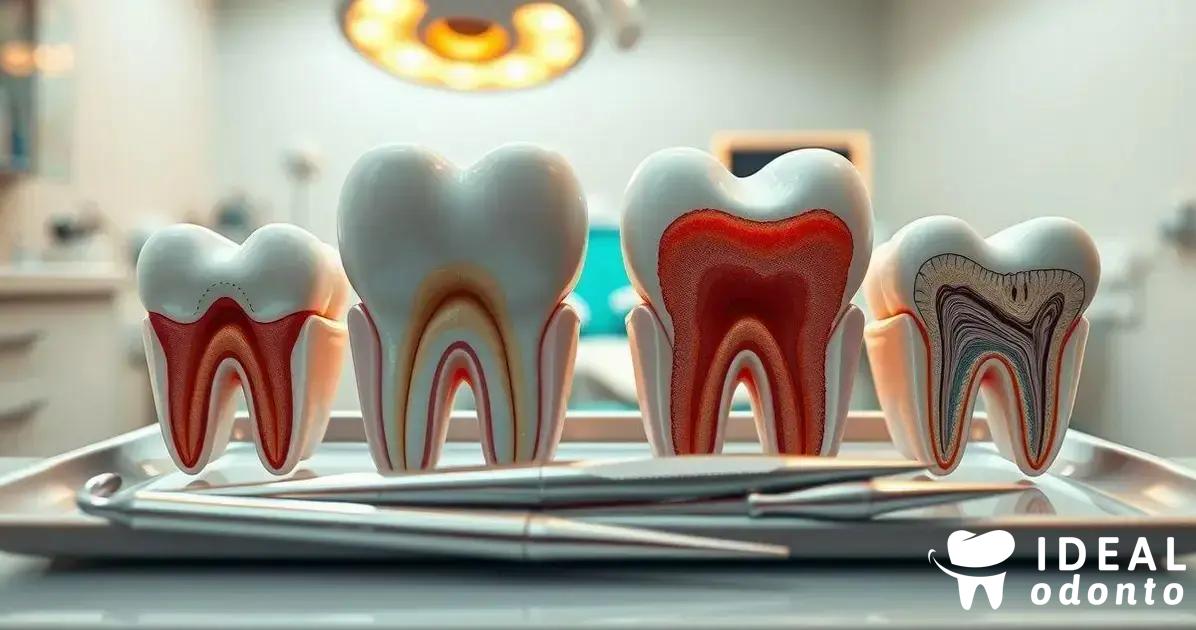Tipos de cáries: cárie de superfície, cárie interproximal, cárie radicular e cárie de fissura