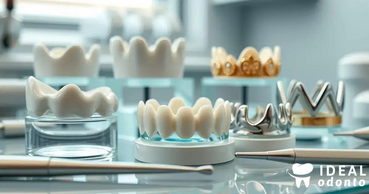 Tipos de coroas dentárias disponíveis