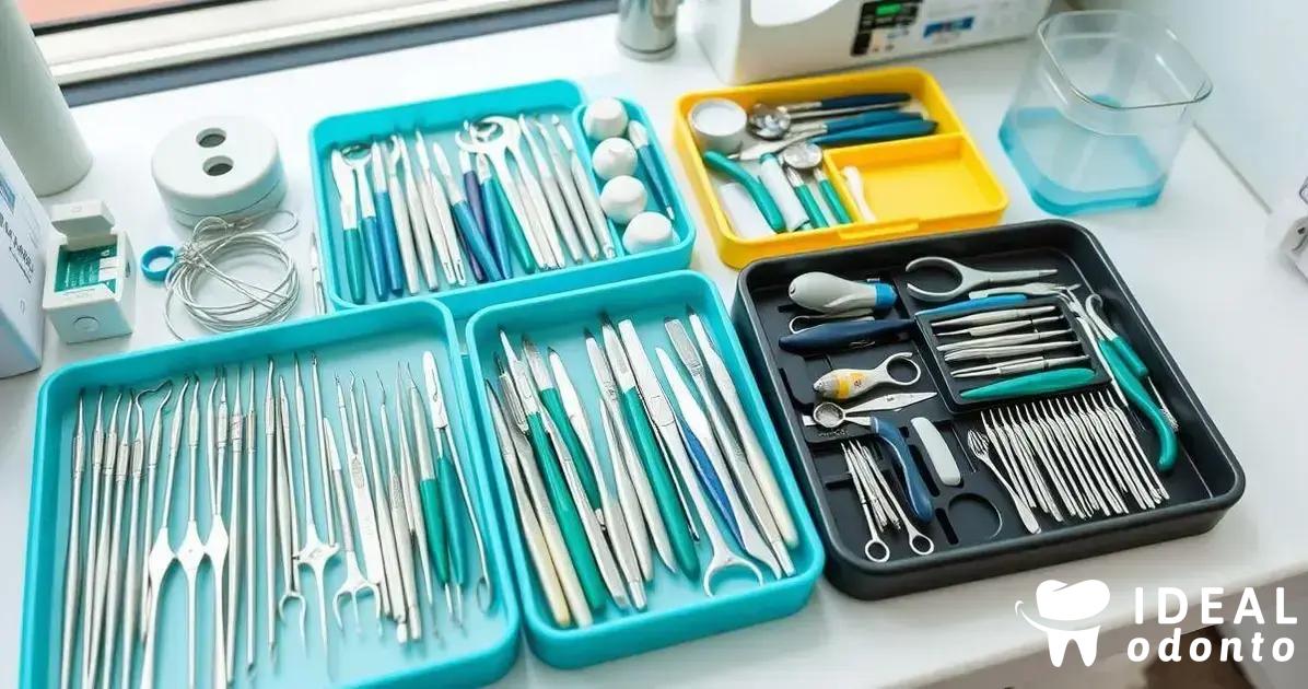 Identifique os materiais de odontologia