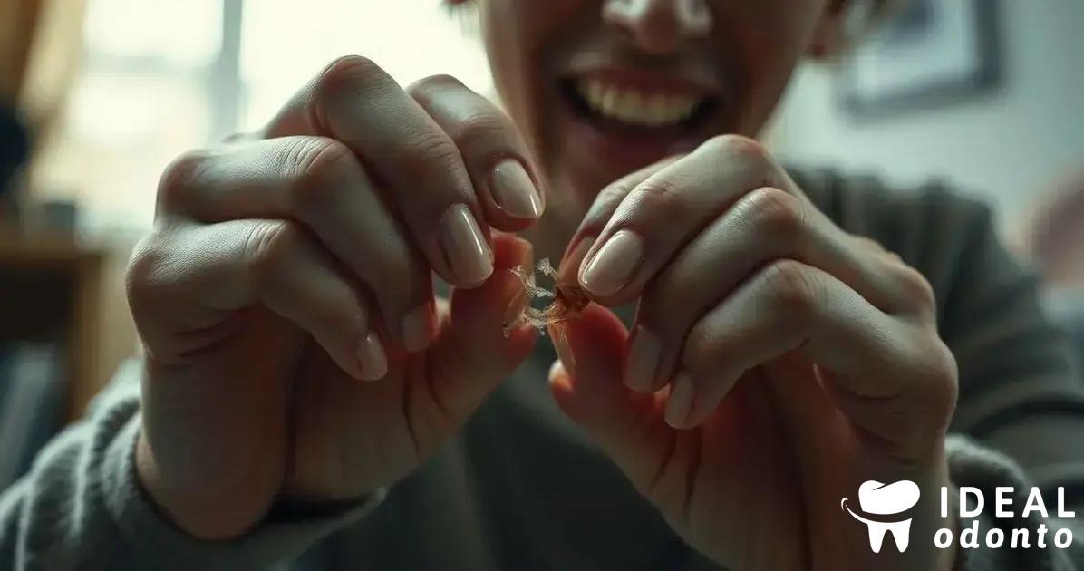 Impactos do roer as unhas nos dentes