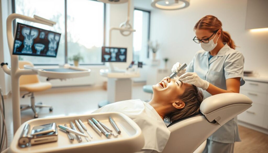 limpeza dentária